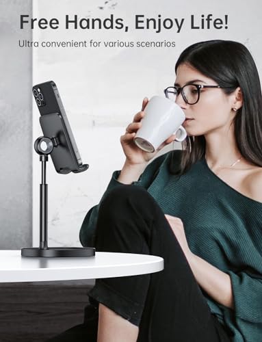 LISEN Cell Phone Stand Phone Holder for Desk, Gaming for Nintendo Switch - color: Full Black