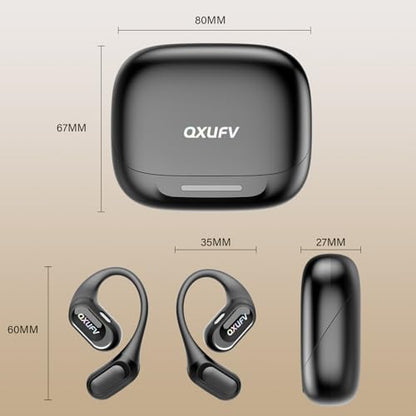 Open Ear Headphones, Bluetooth 5.4 Wireless Earbuds, Black