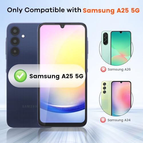 4+4 for Samsung Galaxy A25 5G Screen Protector Camera Lens Protector - size: Galaxy A25