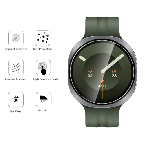 5 Pack Tempered Glass for Samsung Galaxy Watch 9 40mm Screen Protector,9H Hardness,Ultra Resistant,Anti-Fingerprints,No Bubbles,HD-Clear,Full Coverage Watch Film for Galaxy Watch 9 40mm - color: Samsung Galaxy Watch 9 40mm