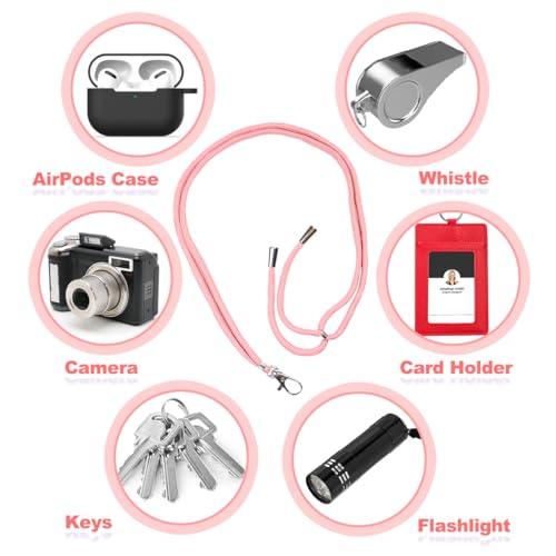 ELANE 8 Pieces Cell Phone Holder Around Neck,Adjustable Crossbody Phone Strap,Cell Phone Lanyard Crossbody Phone Lanyard - color: Pink