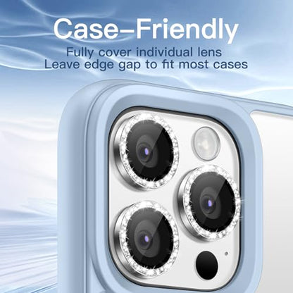 JETech Camera Lens Protector for iPhone 16 Pro/16 Pro Max, Silver, 1 Set - color: Silver