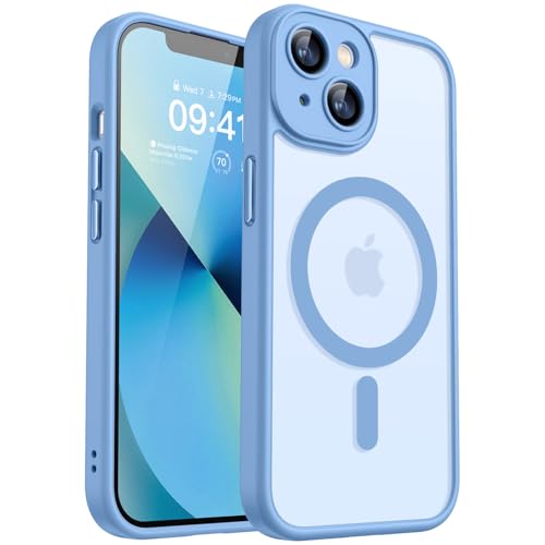 CANSHN Magnetic Shockproof for iPhone 13 Case, Light Blue - color: Light Blue, size: iPhone 13 (6.1 Inch, 2 Lens)