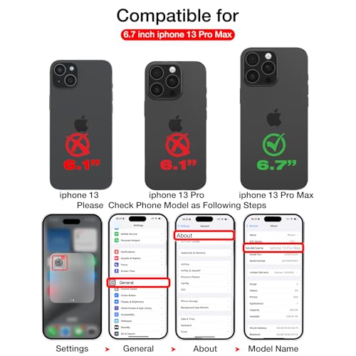 2 in 1 PU Leather for iPhone 13 PRO MAX Leather Case, Detachable Wallet Case with Card Holder, Removable Flip Cover with RFID Blocking, Stand Shockproof Phone Cover（Compatible with MagSafe） Black - color: Black, size: Iphone 13 pro max