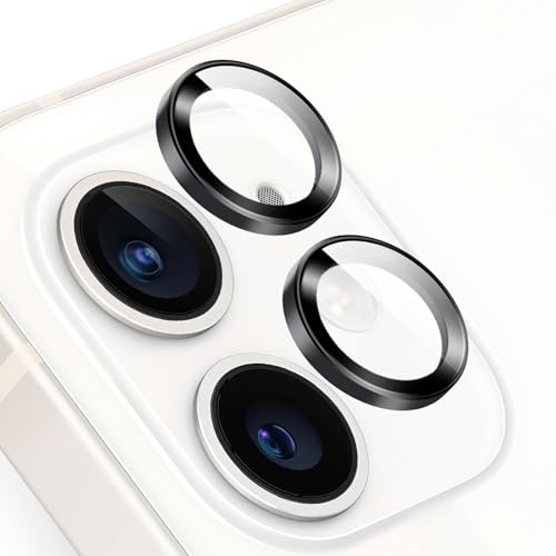 TENOC Camera Lens Protector for iPhone 11 & 12 & 12 Mini, Black