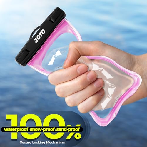 JOTO Up to 7" Universal Waterproof Phone Case for iPhone 17 Air 16 15 14 13 12 11 Plus Pro Max, IPX8 Cellphone Dry Bag XR X SE, Galaxy S23 S22 S21 S20+ S20 S10 Plus Note, Pixel -Pink - color: Magenta, size: 1 Pack