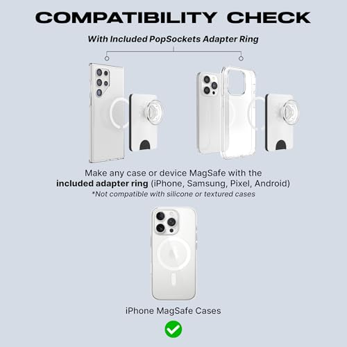 PopSockets Phone Wallet for MagSafe w/o Grip- Black - color: Black No Grip, style: Magsafe No Grip