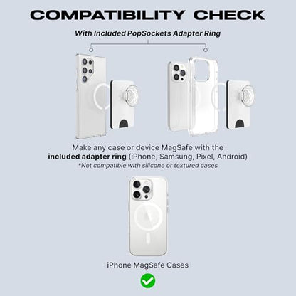 PopSockets Phone Wallet for MagSafe with Grip- Blanc Fresh - color: Blanc Fresh, style: MagSafe