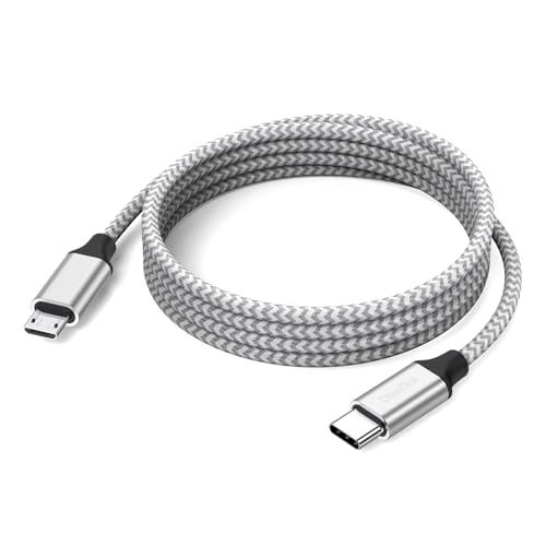 USB C to Micro USB Cable 6.6ft, 16W Charging & 480Mbps Data Transfer Braided Cord 2M - size: 6.6 Feet