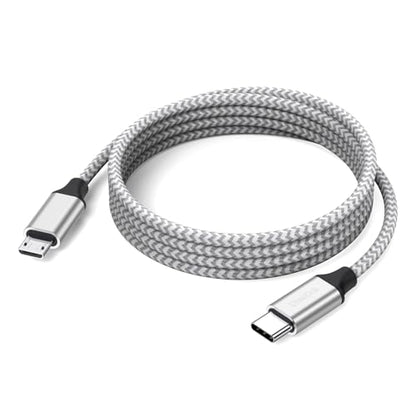 USB C to Micro USB Cable 6.6ft, 16W Charging & 480Mbps Data Transfer Braided Cord 2M - size: 6.6 Feet