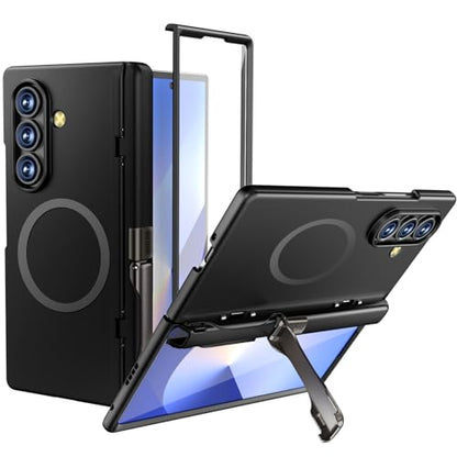 for Samsung Galaxy Z Fold7 Case, [Compatible with Magsafe], [Invisible Kickstand & HD Screen Protector], Protective Phone Case for Samsung Galaxy Z Fold 7, Black - color: Black