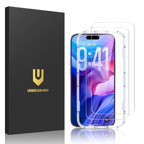 UNBREAKcable 2-Pack Screen Protector for iPhone 17 Tempered Glass - size: iPhone 17