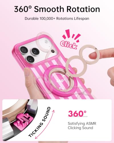SYNCWIRE Magnetic Phone Ring Holder, for MagSafe Phone Grip Stand Kickstand - color: Blush Cloud
