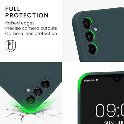 kwmobile Case Compatible with Samsung Galaxy A14 5G Case - Protective Slim TPU Phone Cover - Soft Matte Finish - Dark Slate - color: Dark Slate, size: Galaxy A14 5G