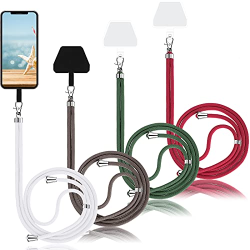 Weewooday 4 Pcs Phone Lanyard Crossbody Phone Strap, Vibrant Color Series - color: Vibrant Color Series