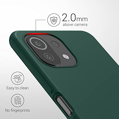 kwmobile Case Compatible with Xiaomi 11 Lite (5G) NE/Mi 11 Lite (5G) Case - TPU Silicone Phone Cover with Soft Finish - Moss Green - color: moss green