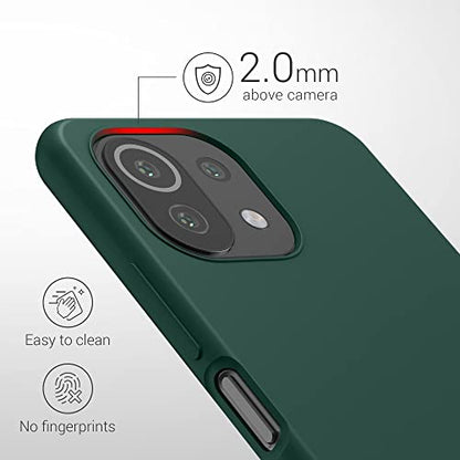 kwmobile Case Compatible with Xiaomi 11 Lite (5G) NE/Mi 11 Lite (5G) Case - TPU Silicone Phone Cover with Soft Finish - Moss Green - color: moss green