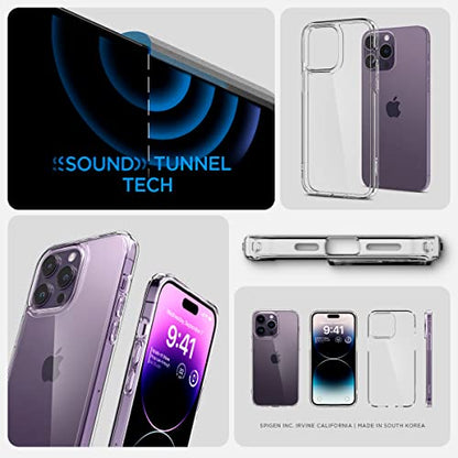 Spigen for iPhone 14 Pro Max Case, Ultra Hybrid [No Magnet Ring][Anti-Yellowing] - Crystal Clear - color: Crystal Clear, size: iPhone 14 Pro Max