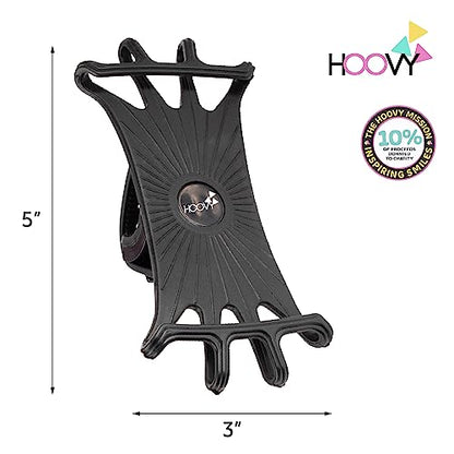 Hoovy Stroller Phone Mount | Silicone Stroller Phone Holder | Cell Phone Holder for Strollers, Shopping Carts, or Handlebars | Phone Holder Mount for Strollers