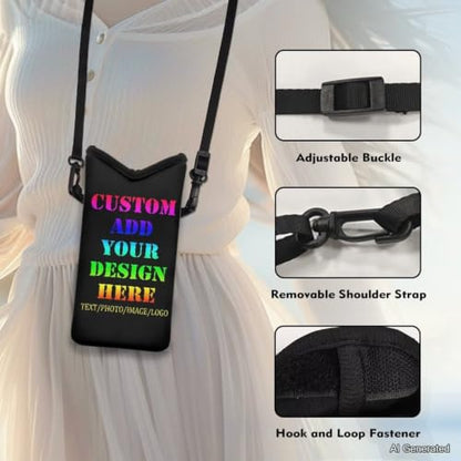 Customized Phone Pouch Mini Crossbody Bag for Women Personalized Phone Bags Custom Samll Cross Body Pouch with Photo/Image/Logo/Text, Mini Satchel for Travel, Beach, Casual - color: 0-customized