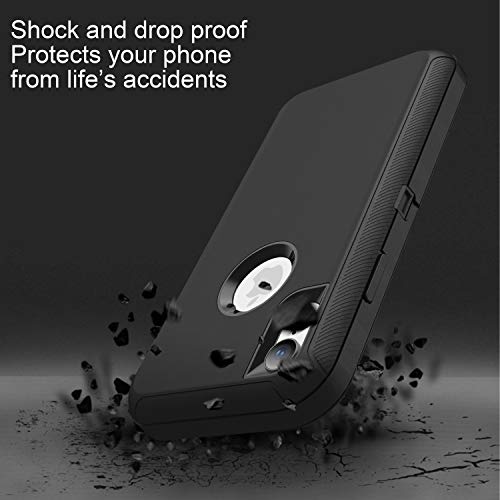 MXX Compatible with iPhone Xr Case, 3-Layer Super Protective Full Heavy Duty Body Tough Rugged Bumper Cover, Shock & Dust Proof, Designed for Apple Xr Phone Case 6.1" Black - color: Black