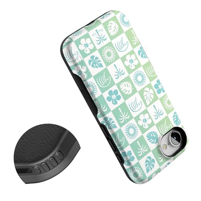 Casely iPhone 16e Case | Pura Vida | Coastal Checkers | Bold Protective Design | Compatible with MagSafe - color: Pura Vida | Coastal Checkers
