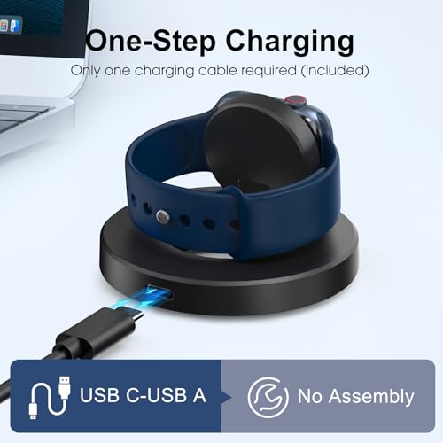 Upgraded for Apple Watch Charger, Foldable Travel Fast Charging Dock - color: Black