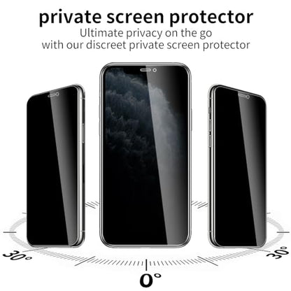 3 Pack Privacy Screen Protector for iPhone 11 Pro Max/iPhone Xs Max, 9H Hardness Double Shatterproof Anti-Spy Tempered Glass Film, Easy Installation - size: iPhone 11 Pro Max/iPhone Xs Max