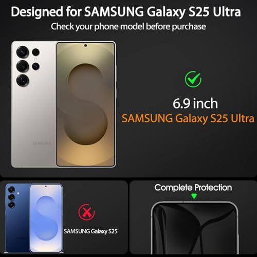 3 Pack Privacy Screen Protector for Samsung Galaxy S25 Ultra [Not Glass], Anti-Spy Full Adhesive Flexible TPU Film for Samsung Galaxy S25 Ultra, 3D Curve Fit, Anti-Scratch, Support Fingerprint Reader - size: Samsung Galaxy S25 Ultra