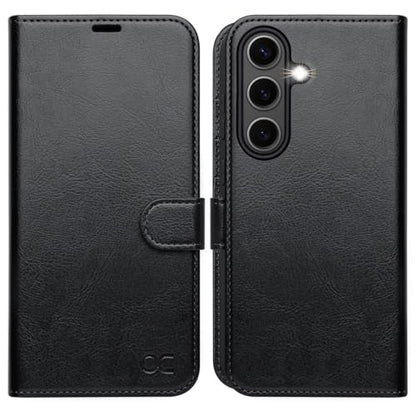 OCASE Compatible with Galaxy S25 Wallet Case, PU Leather Flip Folio Case with Card Holders RFID Blocking Kickstand [Shockproof TPU Inner Shell] Protective Phone Cover 6.2 Inch 2025, Black - color: Black, size: Samsung Galaxy S25