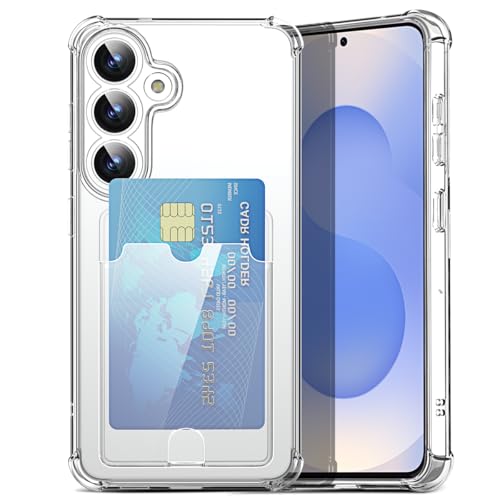 AICase for Samsung Galaxy S26 Case with Card Holder Clear, Slim Thin Lightweight Transparent Wallet TPU Protective Phone Case with Credit Card Slot - color: Card Holder, size: S26