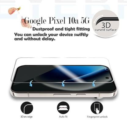 Tempered Glass Screen & Lens Protector 2+2 Pack for Google Pixel 10A - size: Google Pixel 10A