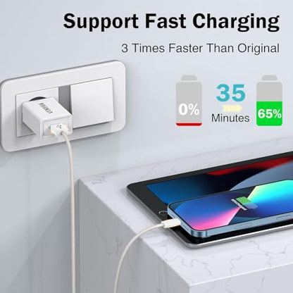 USB-A to Lightning Cable 3.3FT Fast Woven Charging Cord for Apple iPhone 14/13/12/11 XR XS X 8 7 6, iPad 9/8/7/6th, Carplay Charger Cord - size: 3.3ft