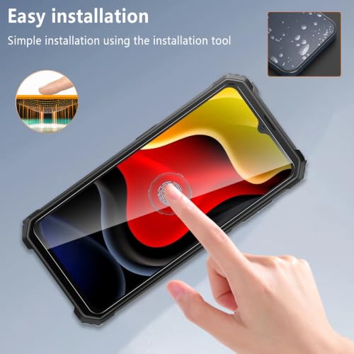 3 Pack for Blackview BV4800 SE Screen Protector Tempered Glass, Military Grade Shatterproof, 9H Hardness, Fingerprint Unlock, Bubble Free, AUUYYA Anti Scratch Protection Film for Blackview BV4800 SE, Case Friendly - size: Blackview BV4800 SE