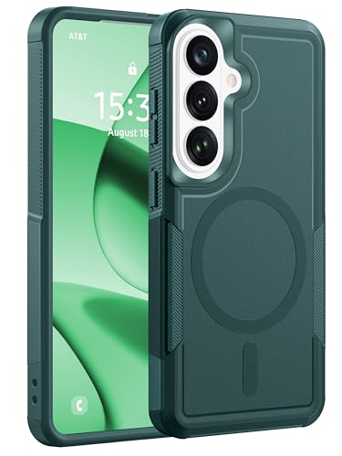 for Samsung Galaxy S26 Case Rugged Dual-Layer Shockproof Green | Fit for Magsafe, Heavy Duty Military-Grade Protection, Matte Finish Scratch Resistant Anti-Fingerprint, S 26 Phone Case - color: Green