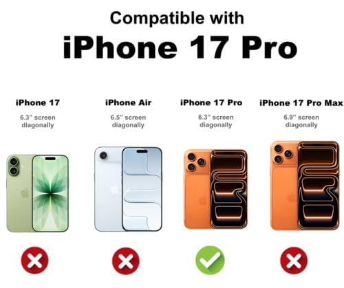 Shamo's Clear Flexible TPU Case for iPhone 17 Pro – with Camera Protection, Ultra Slim, Shockproof, Anti-Yellowing, Scratch-Resistant, Wireless Charging Compatible, Enhanced Grip (for iPhone 17 Pro) - size: For iPhone 17 Pro