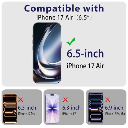 360 Degree Privacy Screen Protector for iPhone 17 Air 6.5-Inch - size: iPhone 17 Air