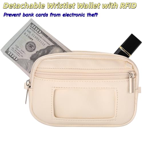 Clip and Go strap for phone with Leather Wallet crossbody phone - color: White
