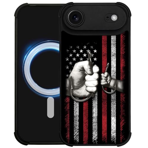 case for iPhone 17 Air,Compatible with Magsafe,All-Round Protection Shockproof Anti-Scratches TPU Case Cover-Fishing American Flag - color: Fishing American flag, size: IPhone 17 Air