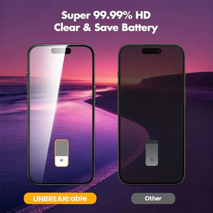 UNBREAKcable Privacy Screen Protector for iPhone Air, Full Coverage Shatterproof Tempered Glass [True 28°Anti Spy] [9H Hardness] [Easy Installation Frame] 2-Pack Private Screen for iPhone Air - size: iPhone Air