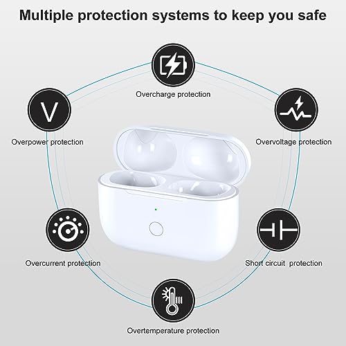 Wireless Charging Case Replacement Compatible with AirPods Pro 1st & 2nd Generation, AirPods Pro 1st & 2nd Charger with Bluetooth Pairing Sync Button