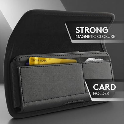 Nylon Belt Case Holster Phone Belt Pouch Holder with Magnetic Closure - color: Nylon1, size: L(6.5" x 3.5" x 0.5")