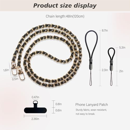 Phone Crossbody Chain, Universal Crossbody Patch Phone Lanyards, Multifuctional Compatible with Most Smartphones, Phone lanyard, Anti theft（pink-45in） - color: Pink-45in