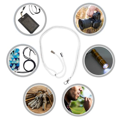 8 Packs Cell Phone Lanyards for Around The Neck,Adjustable Crossbody Phone Strap,Lanyard Phone Holder - color: White