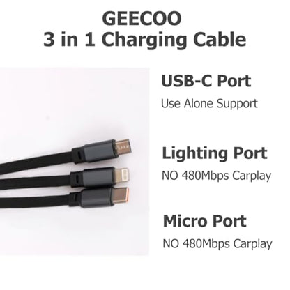 3-in-1 Fast Charging Cable – 100W High-Speed Retractable Multi-Device Charger, Type-C/Universal Connectors, Adjustable Length for Phones, Tablets, and Laptops