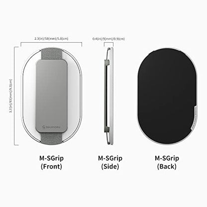 Sinjimoru Magnetic Phone Grip for MagSafe, Silicone Phone Strap, Light Grey - color: Light Grey