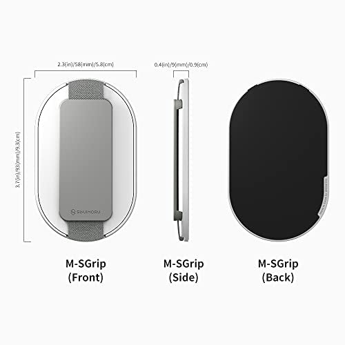 Sinjimoru Magnetic Phone Grip for MagSafe, Silicone Phone Strap, Light Grey - color: Light Grey