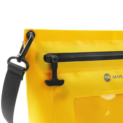 IPX7 Waterproof Bag with Touchscreen Phone Pocket,Floating Airtight Shoulder Bag for Swimming,Rafting,Cycling,Hiking - color: yellow