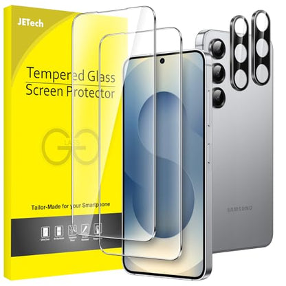 JETech Screen Protector for Galaxy S25, with Camera Lens Protector, 2+2Pack - size: Galaxy S25