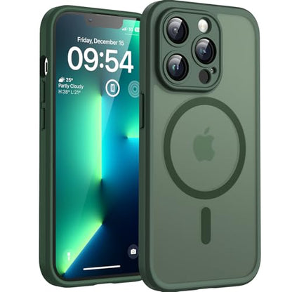 TOCOL for iPhone 13 Pro Case, Compatible with MagSafe, Alpine Green - color: Alpine Green, size: Iphone 13 Pro